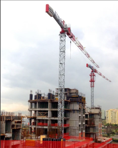 Tower crane at a construction site