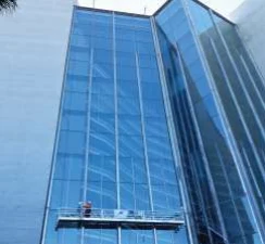 Glass facade installation