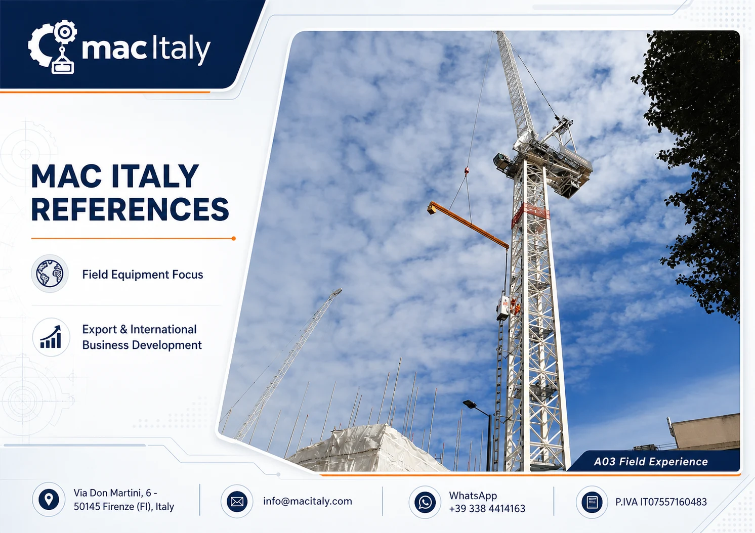 MAC ITALY References - Field Equipment Focus
