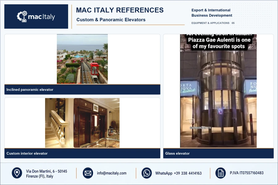 MAC ITALY References - Custom & Panoramic Elevators