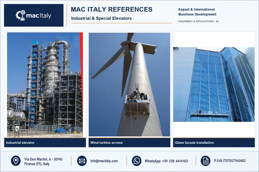 MAC ITALY References - Industrial & Special Elevators